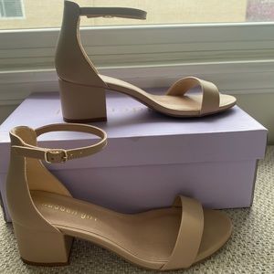 Madden Girl Ileana Block Heel- worn once. Great condition! Nude, size 6.